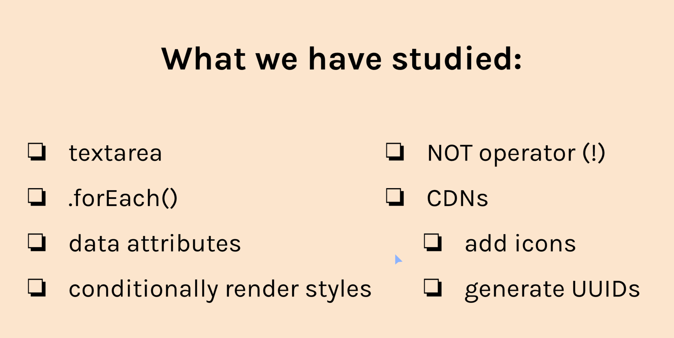 a snippet of the module curriculum